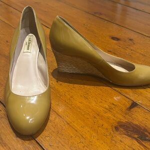 L.K. Bennett Patent Leather Espadrille Wedge